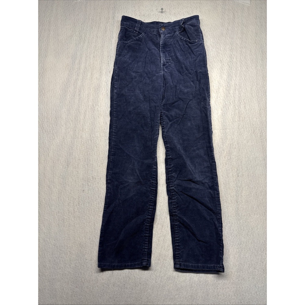 vintage 70's Levi Strauss dark blue cordoroy 419-1517 slim size 12 24x26